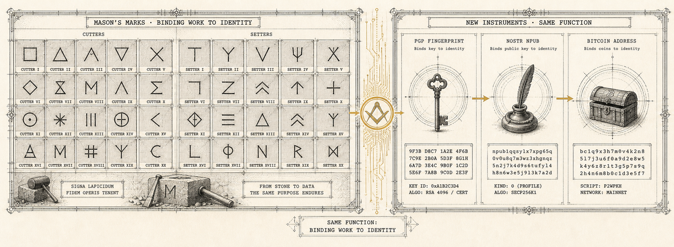 The mason's mark — accountability chiseled in stone.