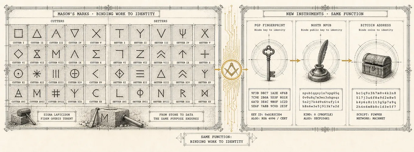The mason's mark — accountability chiseled in stone.